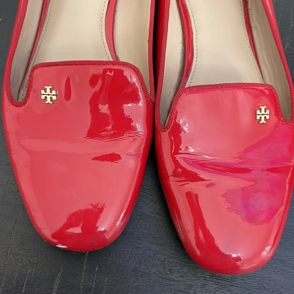 Tory Burch Red New Samantha Patent Leather
Smoking Slipper Flats 11 - Picture 3 of 8